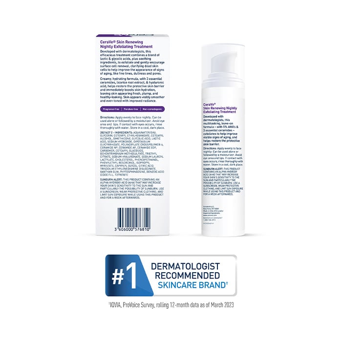 CeraVe Skincare Serums Skin Renewing Nightly Exfoliating Treatment