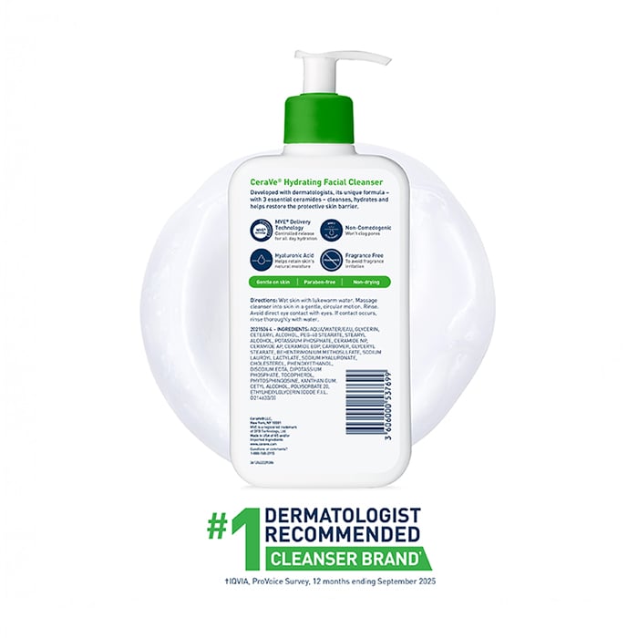 CeraVe Skincare Cleansers Hydrating Facial Cleanser