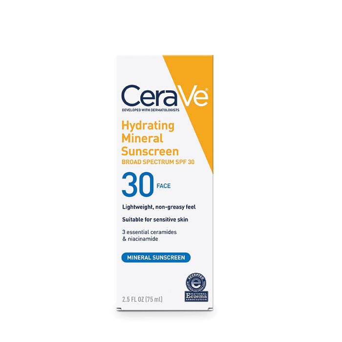 CeraVe Sunscreen Face Hydrating Mineral Sunscreen Face Lotion Spf